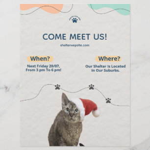 ペットの養育方法、動物シェルター寄付金フライヤー チラシ