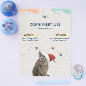 ペットの養育方法、動物シェルター寄付金フライヤー チラシ (シングル)