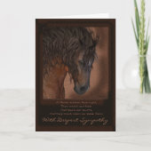 ペットの馬の同情カード – ペットの馬の損失 カード (正面)