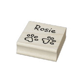 ペットの魅力的な署名名とハートポープリント ラバースタンプ (スタンプ)