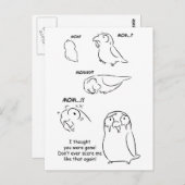 ペットの鳥の分離不安 ポストカード (正面/裏面)