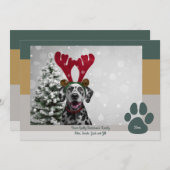 ペットはっきりした愛モダン者のクリスマおもしろいスフォト シーズンカード (正面/裏面)