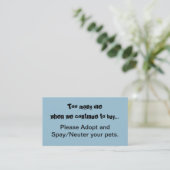 ペットは中性犬猫動物を卵巣摘出します 名刺 (スタンド正面)