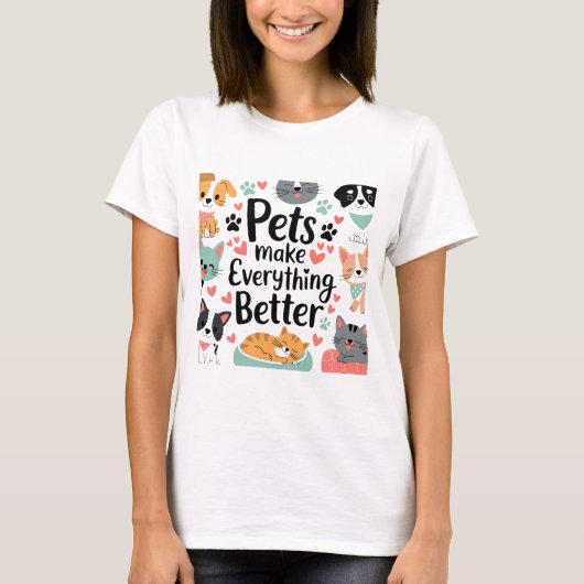 ペットは何でも良くする Tシャツ (正面)