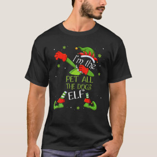 ペットは家族の犬たち全員 愛するエルフのダビング クリスマス Tシャツ