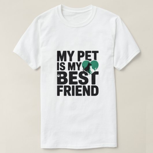 ペットは最高の友達 Tシャツ (デザイン正面)