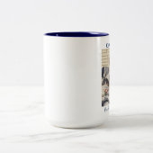 ペットまたはのぞき見誇りを持ったな親写真のマグ ツートーンマグカップ (中央)