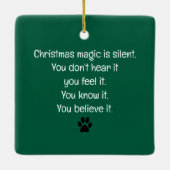 ペットまたは家族の写真を追加/クリスマスリース セラミックオーナメント (裏面)