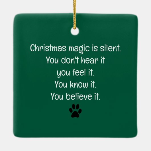 ペットまたは家族の写真を追加/クリスマスリース セラミックオーナメント (裏面)