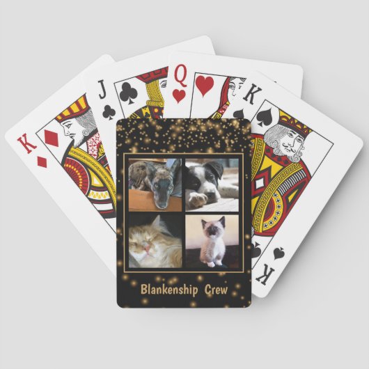 ペットまたは家族カスタムの写真パーソナライズされた4 トランプ (裏面)