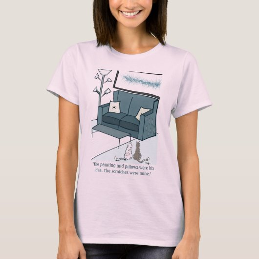 ペットや人間のTシャツを引っかく Tシャツ (正面)