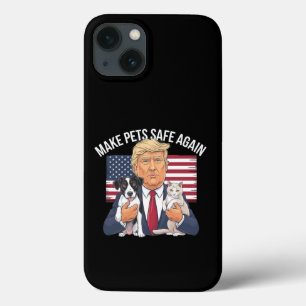 ペットをもう一度安全に 私たちのペットを救おう トランプに投票しよう iPhone 13ケース