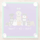 ペットをトリートハロウィーンコスチューム ガラスコースター (裏面)