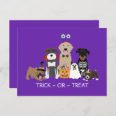 ペットをトリートハロウィーンコスチューム ポストカード (正面/裏面)