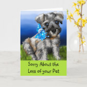 ペットを亡くした人の心のよりお見舞い カード (黄色い花)