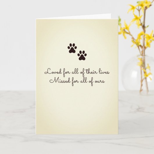 ペットを亡くした場合の見舞いカード カード (黄色い花)