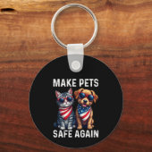ペットを再び安全にするおもしろい キーホルダー (正面)