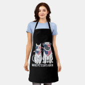 ペットを再び安全にするトランプ・ハリス犬猫の論争 エプロン (着用した状態)