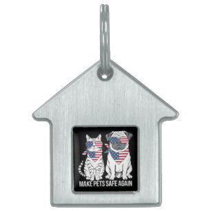 ペットを再び安全にするトランプ・ハリス犬猫の論争 ペットネームタグ