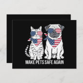 ペットを再び安全にするトランプ・ハリス犬猫の論争 ポストカード (正面/裏面)