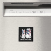 ペットを再び安全にするトランプ・ハリス犬猫の論争 マグネット (インサイチュ (食洗機))