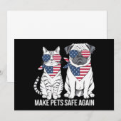 ペットを再び安全にするトランプ・ハリス犬猫の論争 招待状 (正面/裏面)