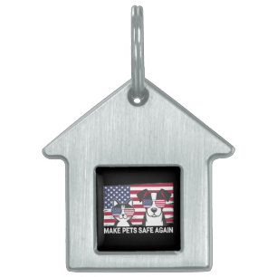 ペットを再び安全にするトランプ・ハリス論争2024 ペットネームタグ