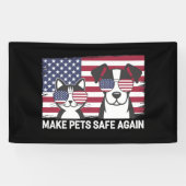 ペットを再び安全にするトランプ・ハリス論争2024 横断幕 (横)