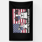 ペットを再び安全にするトランプ・ハリス論争2024 横断幕 (縦)