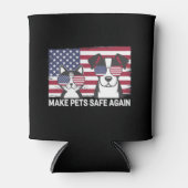 ペットを再び安全にするトランプ・ハリス論争2024 缶クーラー (正面)