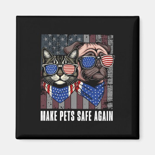 ペットを再び安全にするトランプ・ハリス食べト討論の マグネット (正面)