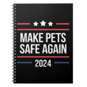 ペットを再び安全にするペットおもしろいの安全認識度 ノートブック (正面)