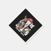 ペットを再び安全にする2024私たちのペッ救トをトランプ スタンダードカクテルナプキン (角)