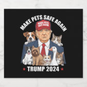 ペットを再び安全にする2024私たちのペッ救トをトランプ ビールラベル (シングルラベル)
