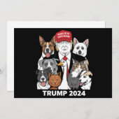 ペットを再び安全にする2024私たちのペッ救トをトランプ 招待状 (正面/裏面)
