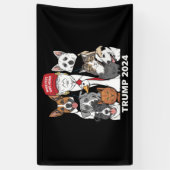 ペットを再び安全にする2024私たちのペッ救トをトランプ 横断幕 (縦)