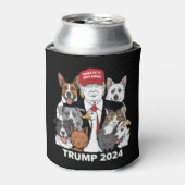ペットを再び安全にする2024私たちのペッ救トをトランプ 缶クーラー (缶正面)