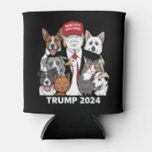 ペットを再び安全にする2024私たちのペッ救トをトランプ 缶クーラー (正面)