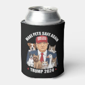 ペットを再び安全にする2024私たちのペッ救トをトランプ 缶クーラー (缶正面)