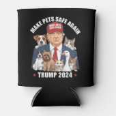 ペットを再び安全にする2024私たちのペッ救トをトランプ 缶クーラー (正面)
