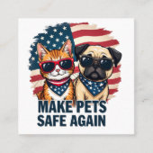 ペットを再び安全にする スクエア名刺 (正面)