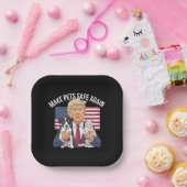 ペットを再び安全に救する投票トランプ ペーパープレート (パーティー)