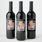 ペットを再び安全に救する投票トランプ ワインラベル (ボトル)