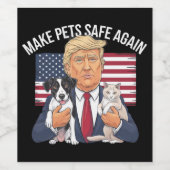 ペットを再び安全に救する投票トランプ ワインラベル (シングルラベル)