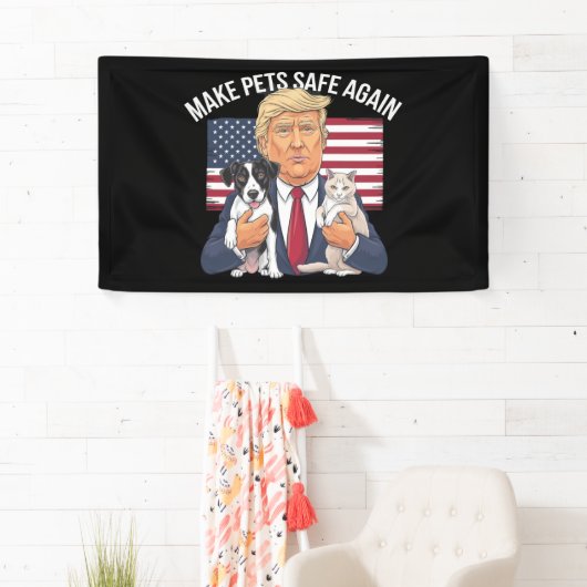 ペットを再び安全に救する投票トランプ 横断幕 (インサイチュ)