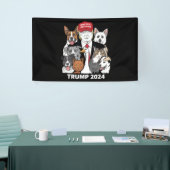 ペットを再び安全に トランプ 2024 ペットを守ろう 横断幕 (トレードショー)