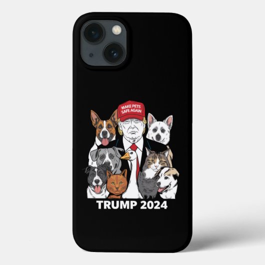 ペットを再び安全に トランプ 2024 ペットを救おう Case-Mate iPhoneケース (裏面)