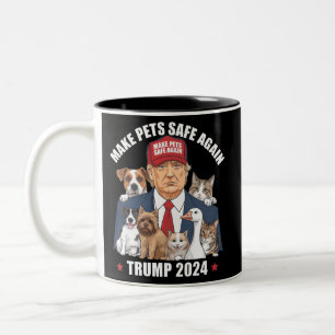 ペットを再び安全に トランプ 2024 私たちのペットを救おう ツートーンマグカップ