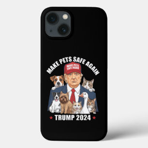 ペットを再び安全に トランプ 2024 私たちのペットを救おう iPhone 13ケース