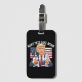 ペットを再び安全に 私たちのペットを救おう トランプに投票しよう ラゲッジタグ (正面縦)